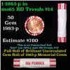 Image 1 : Shotgun Lincoln 1c roll, 1983-p 50 pcs Brandt 50c Wrapper.