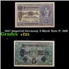 Image 1 : 1917 Imperial Germany 5 Mark Note P: 56B Grades vf+