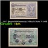 Image 1 : 1917 Imperial Germany 5 Mark Note P: 56B Grades vf+