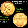 Image 1 : 1960-p sm date Lincoln Cent 1c Grades GEM+ Unc RD