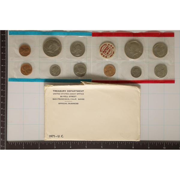 1971 US MINT SET (UNC) P/D/S (WITH ENVELOPE)