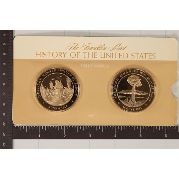 2-1 3/4" SOLID BRONZE HISTORY OF THE UNITED STATES