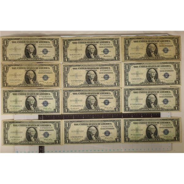 12-1935 $1 SILVER CERTIFICATES 6-1935-E, 2-1935-F