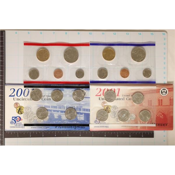 2001 US MINT SET (UNC) P/D (WITH ENVELOPE)