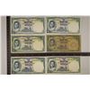 Image 1 : 6-1955 THAI 1 BHAT BILLS. 4 ARE CRISP & 2 HAVE