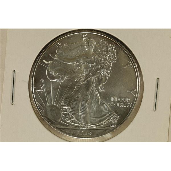 2014 AMERICAN SILVER EAGLE. BRILLIANT UNC