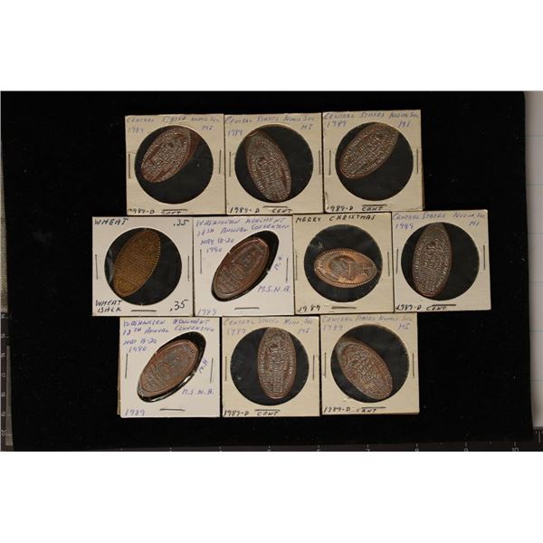 10 ELONGATED LINCOLN CENTS: THE LORDS PRAYER,