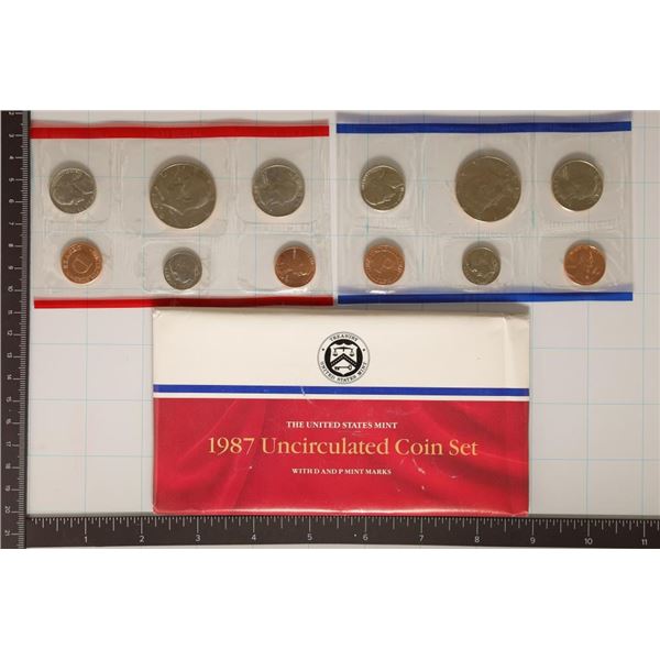 1987 US MINT SET (UNC) P/D (WITH ENVELOPE)