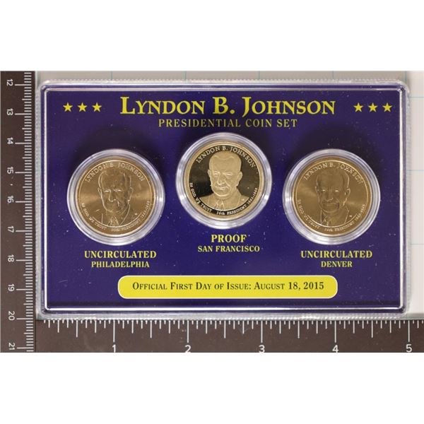 2015 P/D & S PRESIDENTIAL $1 COIN SET  LYNDON B.