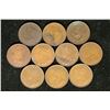 Image 2 : 10 CANADA LARGE 1 CENT COINS: 1859-1920