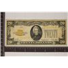 Image 1 : SERIES 1928 US $20 GOLD CERTIFICATE (GOLD SEAL)