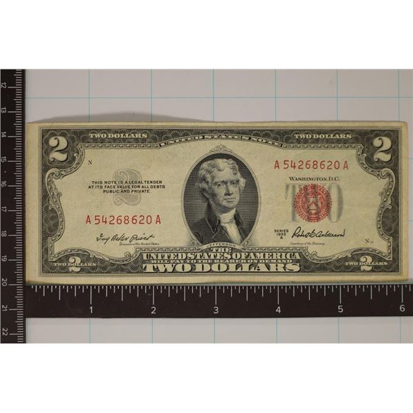 1952-A US $2 RED SEAL NOTE