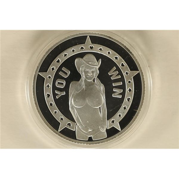 1 TROY OZ .999 FINE SILVER PF ADULT THEMED ROUND