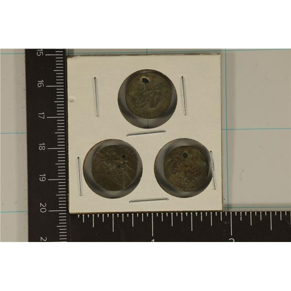 3-SILVER DIME SIZED OTTOMAN EMPIRE PARA COINS