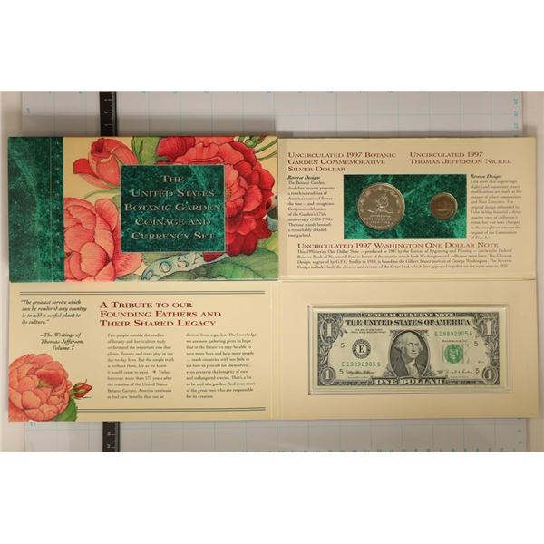 1997 US BOTANIC GARDEN COINAGE & CURRENCY SET