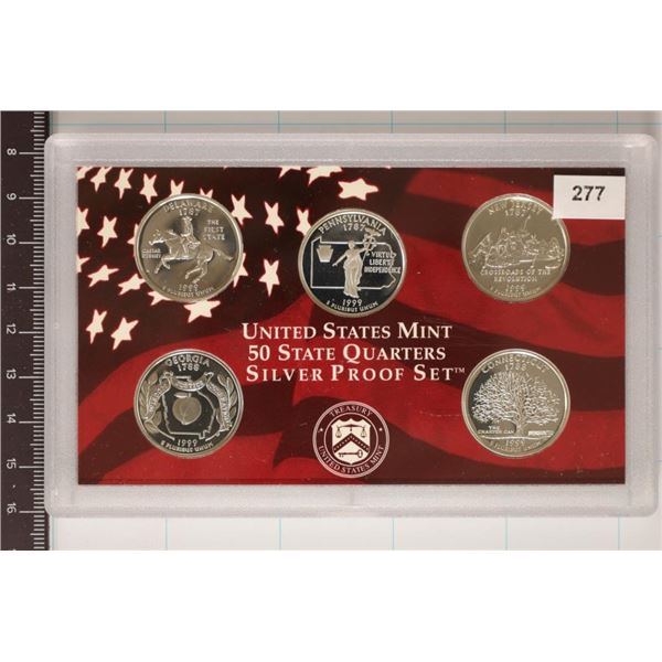 1999 SILVER US 50 STATE QUARTERS PROOF SET NOBOX