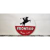 Image 1 : NO RESERVE Frontier Rarin to go metal sign 3ft by 3ft