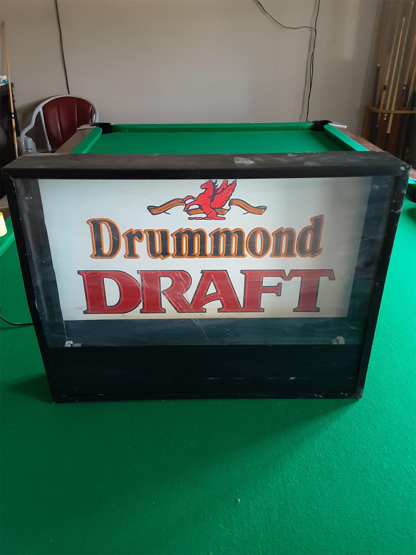 NO RESERVE Drummond Draft sign - EG Auctions
