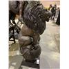 Image 2 : BRONZE SCULPTURE OF LION ON BALL APPROX 50"X20"X20"