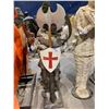 Image 1 : STATUE OF BRITISH KNIGHT WITH AXE & SHIELD APPROX 61" TALL