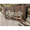 Image 2 : 4-PCS ASSORTED WOOD SIGNS