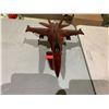 Image 2 : WOODEN MODEL FIGHTER JET ON STAND 14" LONG