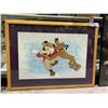 Image 1 : FRAMED CANVAS ART OF DISNEY MICKEY MOUSE & PLUTO