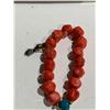 Image 3 : SINO-TIBETAN RED CORAL BEADS BRACELET WITH CONCH SHELL BEAD PENDANT