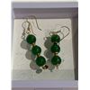 Image 1 : PAIR OF IMPERIAL GREEN JADEITE EARRINGS IN CASE