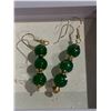 Image 2 : PAIR OF IMPERIAL GREEN JADEITE EARRINGS IN CASE