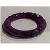 Image 1 : CARVED LAVENDER ICY JADE BANGLE