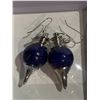 Image 2 : PAIR OF LAPIS LAZULI PRAYER EARRINGS