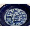 Image 2 : BLUE AND WHITE FISH POND PETAL PLATE