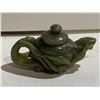 Image 1 : MOTTLED GREEN JADE TEAPOT ORNAMENT