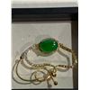 Image 1 : BURMESE SPINACH GREEN JADEITE BRACELET