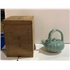 Image 1 : CHINESE CELADON GLAZED PUMPKIN TEAPOT IN CASE