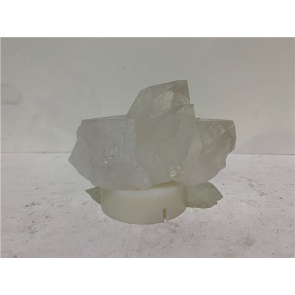 CLEAR QUARTZ POINT WITH 3 POINTS RETAIL $1,289.51, 3.5 X 3"