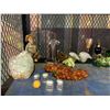 Image 2 : ASSORTED VINTAGE HOME DECOR; BLOWN GLASS FIGURES, CANDLE HOLDERS, VASES AND MORE