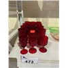 Image 1 : RED GLASSWARE SET