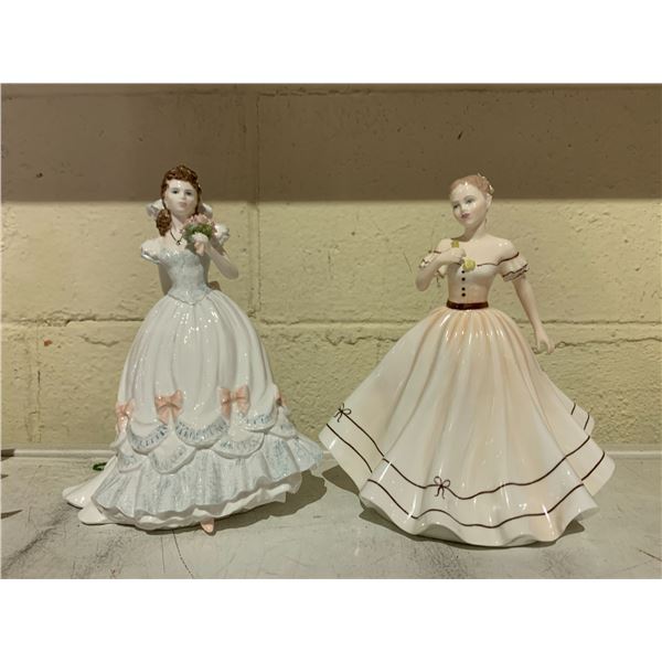 2 COALPORT BONE CHINA FIGURINES