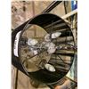 Image 2 : MODERN BLACK CHROME AND GLASS LIGHT FIXTURE