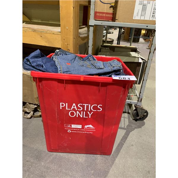 BIN OF ASSORTED JEANS