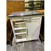 Image 1 : MOBILE WOOD & CHROME KITCHEN CART