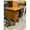 Image 2 : 7 DRAWER DESK WITH ANTIQUE METAL ROLLING OFFICE CHAIR