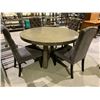 Image 1 : ROUND TABLE (60") WITH 4 CHAIRS (SOME COSMETIC DAMAGE)