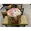 Image 3 : 3 ASSORTED CHAIRS, WOODEN BENCH & STORAGE OTTOMAN