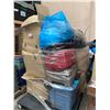 Image 2 : PALLET OF ASSORTED ITEMS INCLUDING; LUGGAGE, MOBILE SHOPPING CART, CLOTHING & MORE