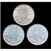 Image 1 : CANADA 25 Cents 1918-1930. A Lot of 3 George V Coins Very Fine-Extra Fine