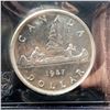Image 1 : CANADA Dollar 1947 Pointed 7 CCCS AU-55