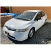 Image 2 : 2008 HONDA CIVIC, WHITE, 4DRSD, GAS, AUTOMATIC, VIN 2HGFA16458H001130, 59,445KMS,